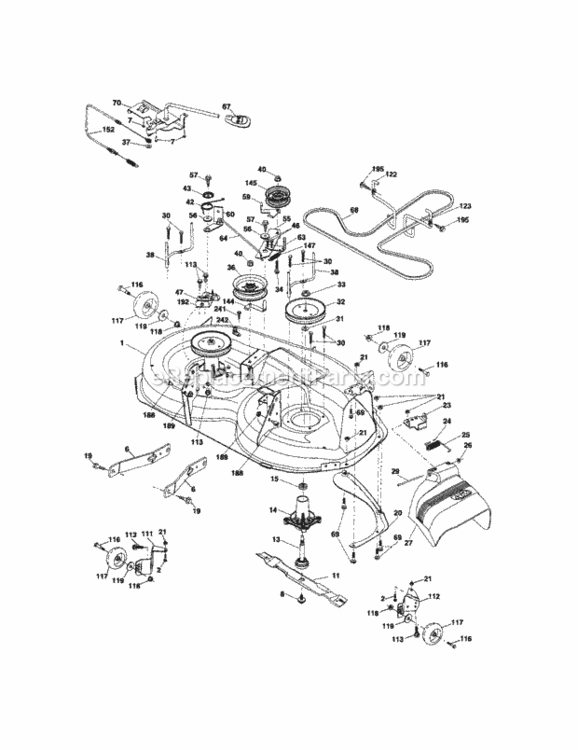 Page G Diagram and Parts List for 917289251  Craftsman Lawn Tractor