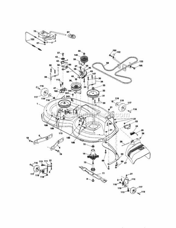 Page G Diagram and Parts List for 917289253  Craftsman Lawn Tractor