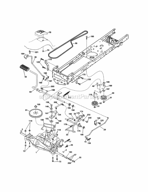 Page C Diagram and Parts List for 917289254  Craftsman Lawn Tractor