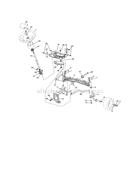 Page E Diagram and Parts List for 917289254  Craftsman Lawn Tractor