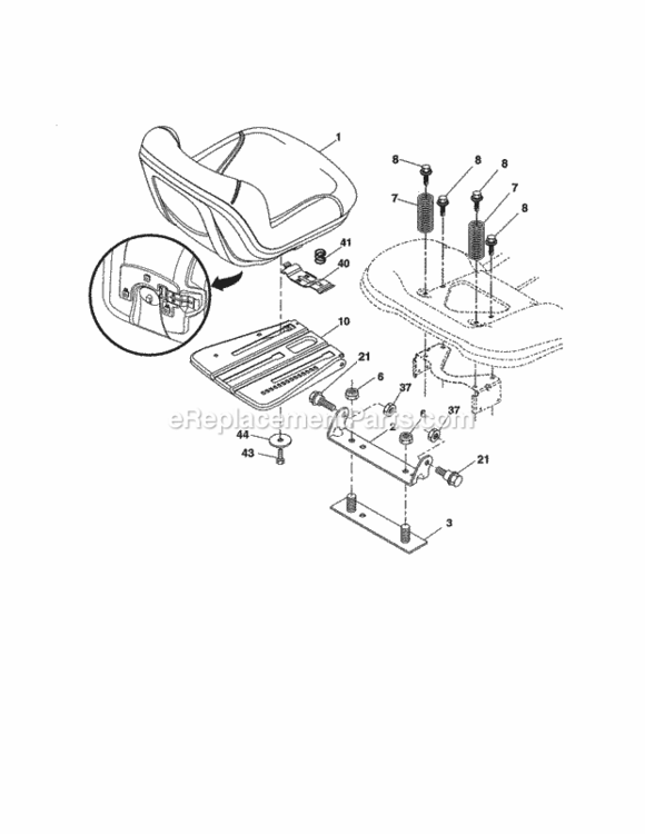 Page F Diagram and Parts List for 917289254  Craftsman Lawn Tractor