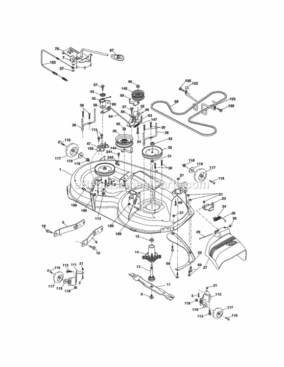 Page G Diagram and Parts List for 917289254  Craftsman Lawn Tractor