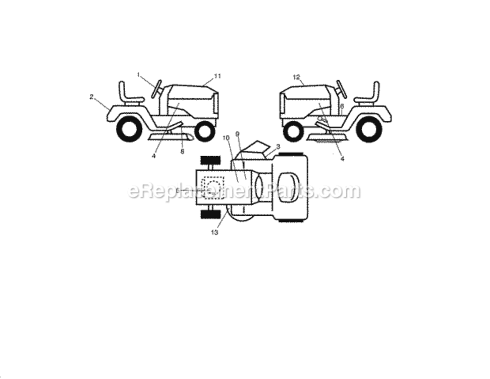 Page I Diagram and Parts List for 917289255  Craftsman Lawn Tractor