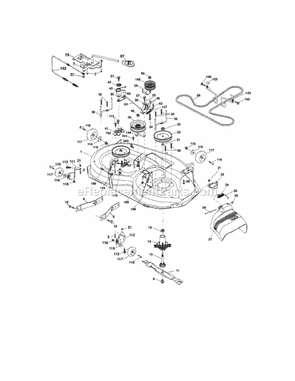 Page G Diagram and Parts List for 917289260  Craftsman Lawn Tractor