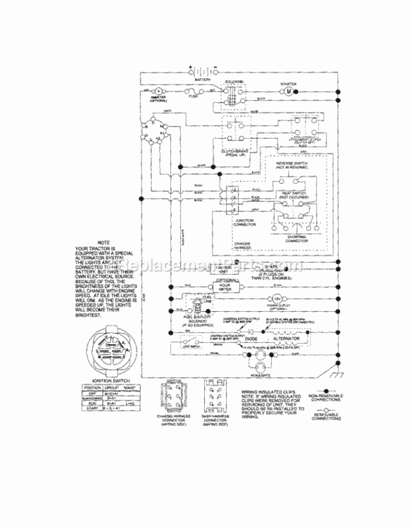 Page K Diagram and Parts List for 917289261  Craftsman Lawn Tractor