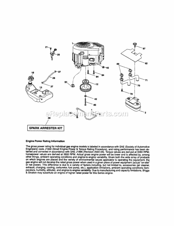 Page D Diagram and Parts List for 917289263  Craftsman Lawn Tractor