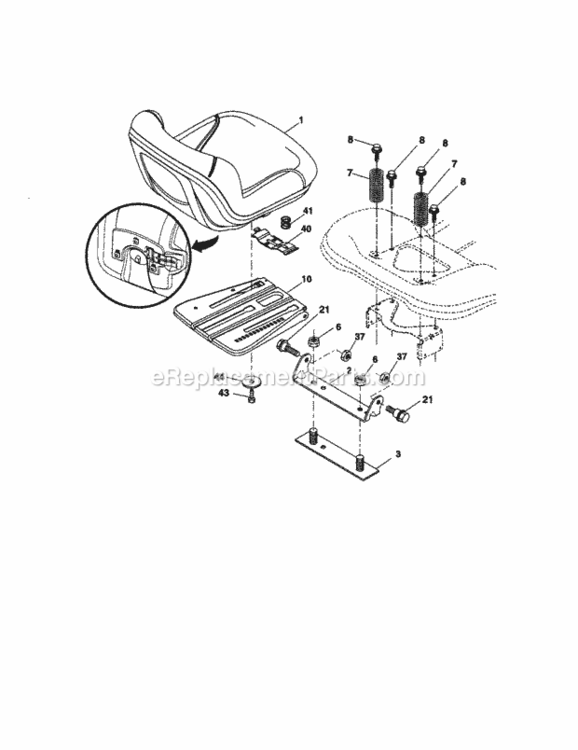 Page F Diagram and Parts List for 917289263  Craftsman Lawn Tractor