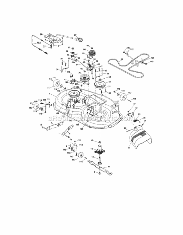 Page G Diagram and Parts List for 917289270  Craftsman Lawn Tractor