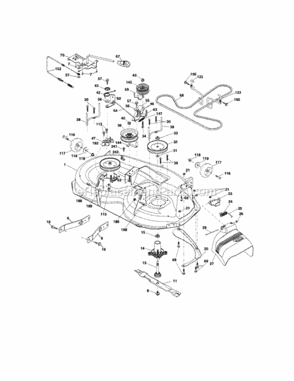 Page G Diagram and Parts List for 917289271  Craftsman Lawn Tractor