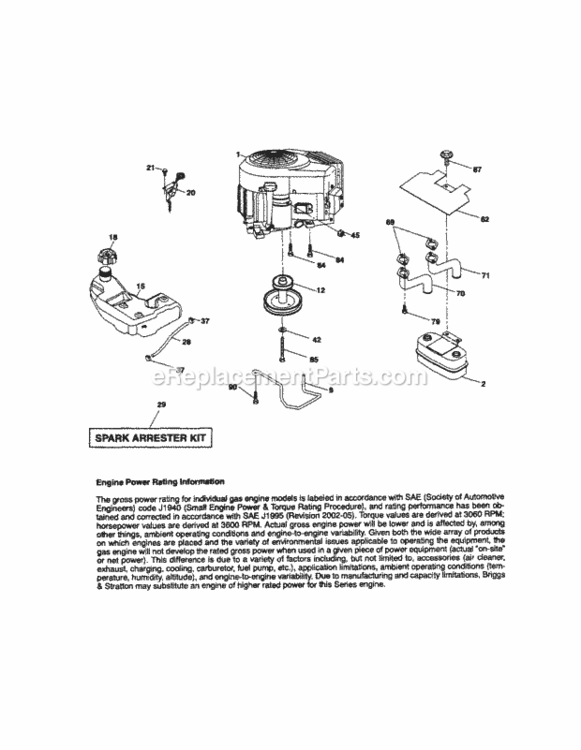 Page D Diagram and Parts List for 917289272  Craftsman Lawn Tractor