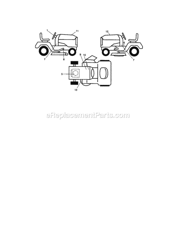 Page H Diagram and Parts List for 917289272  Craftsman Lawn Tractor