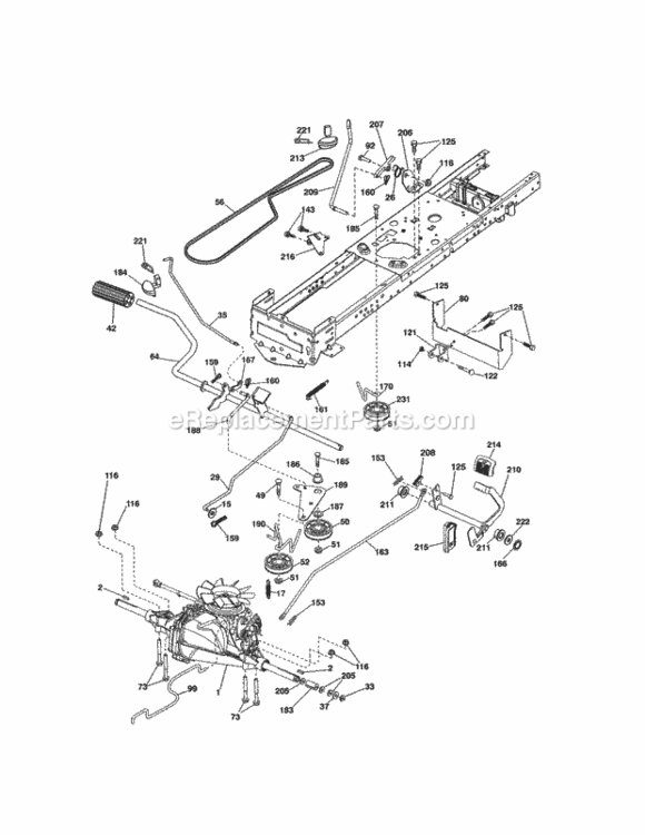 Page C Diagram and Parts List for 917289280  Craftsman Lawn Tractor