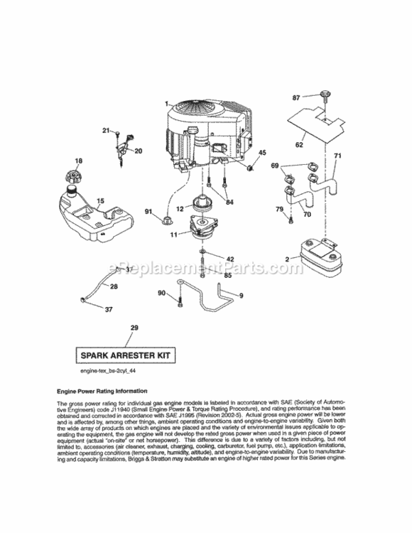 Page D Diagram and Parts List for 917289280  Craftsman Lawn Tractor