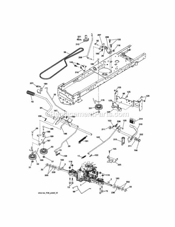 Page C Diagram and Parts List for 917289281  Craftsman Lawn Tractor