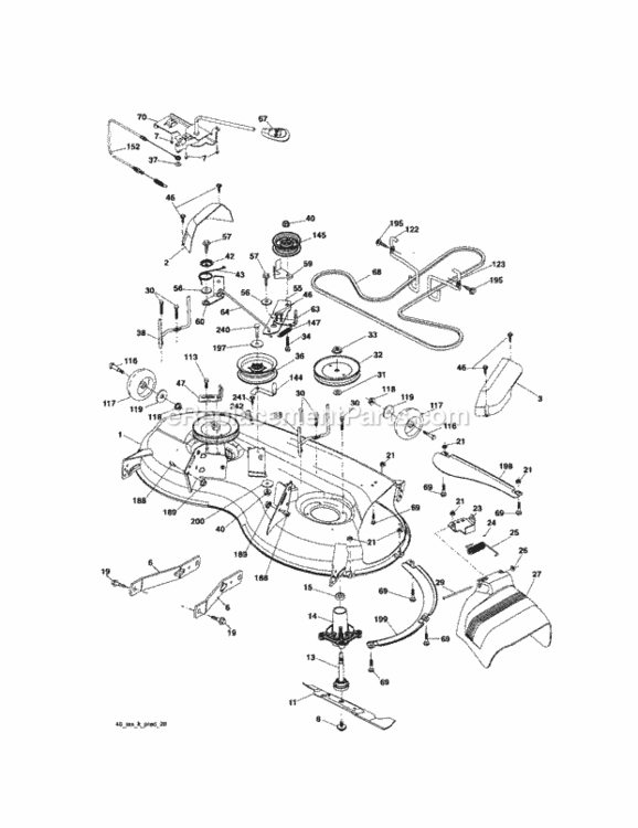 Page G Diagram and Parts List for 917289281  Craftsman Lawn Tractor