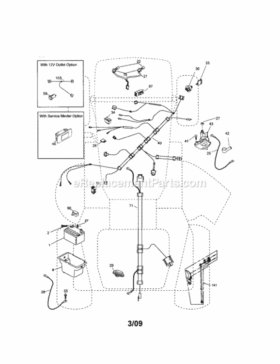 Page A Diagram and Parts List for 917289340  Craftsman Lawn Tractor