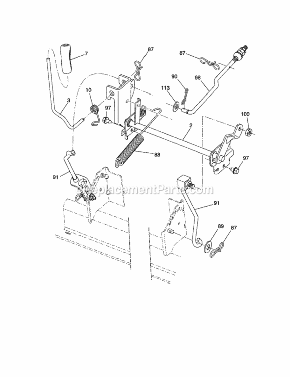 Page J Diagram and Parts List for 917289340  Craftsman Lawn Tractor
