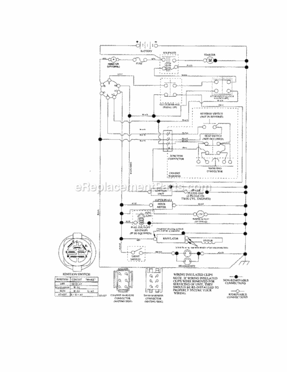 Page K Diagram and Parts List for 917289340  Craftsman Lawn Tractor