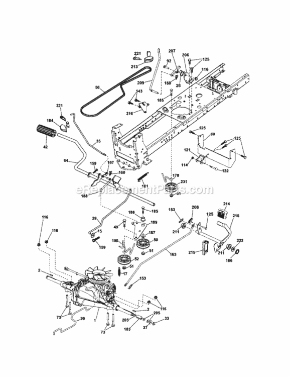 Page C Diagram and Parts List for 917289340  Craftsman Lawn Tractor