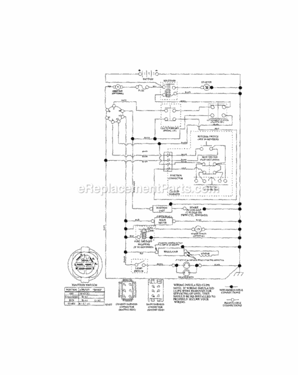 Page K Diagram and Parts List for 917289341  Craftsman Lawn Tractor