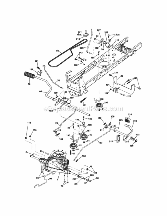 Page C Diagram and Parts List for 917289341  Craftsman Lawn Tractor