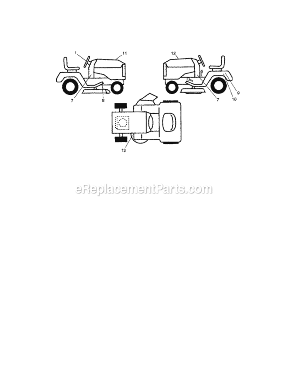 Page F Diagram and Parts List for 917289341  Craftsman Lawn Tractor