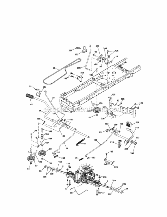 Page C Diagram and Parts List for 917289342  Craftsman Lawn Tractor