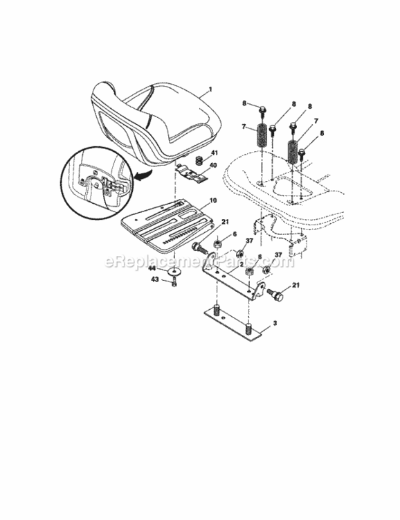 Page F Diagram and Parts List for 917289360  Craftsman Lawn Tractor