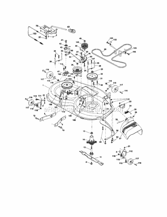 Page G Diagram and Parts List for 917289360  Craftsman Lawn Tractor