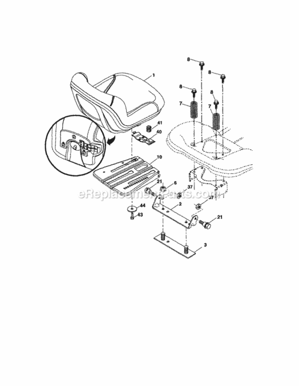 Page E Diagram and Parts List for 917289451  Craftsman Lawn Tractor