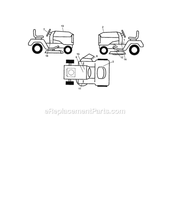 Page H Diagram and Parts List for 917289451  Craftsman Lawn Tractor