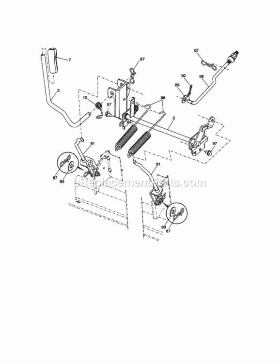 Page J Diagram and Parts List for 917289452  Craftsman Lawn Tractor