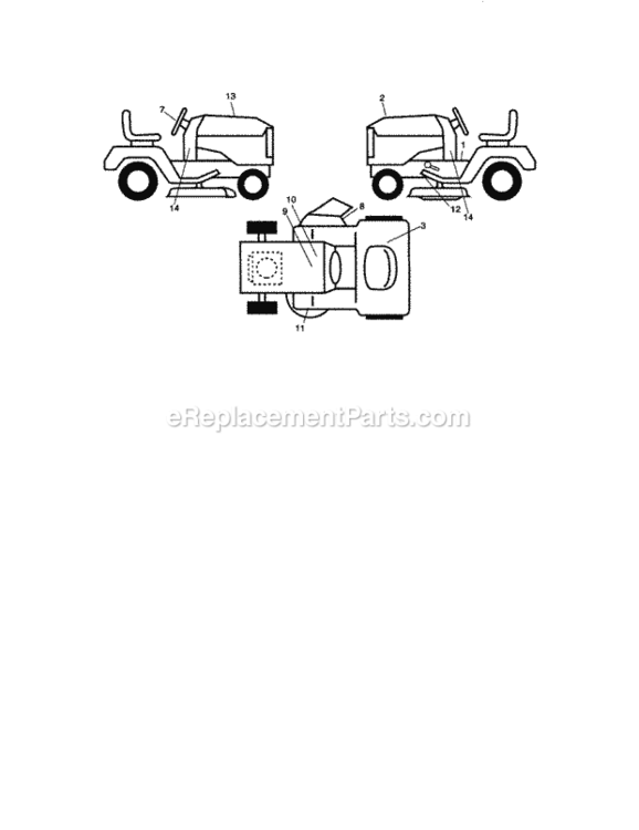 Page H Diagram and Parts List for 917289452  Craftsman Lawn Tractor