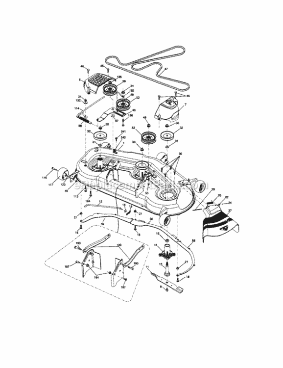 Page G Diagram and Parts List for 917289482  Craftsman Lawn Tractor