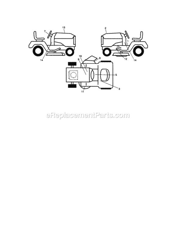 Page H Diagram and Parts List for 917289482  Craftsman Lawn Tractor