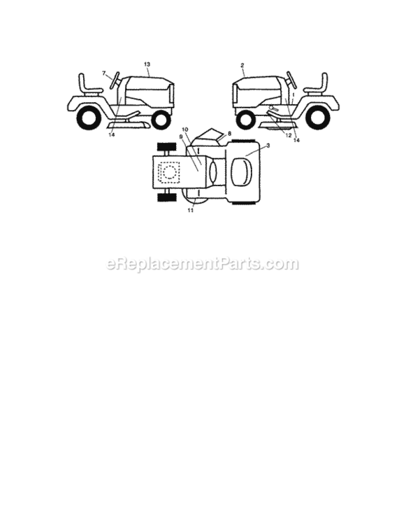 Page H Diagram and Parts List for 917289550  Craftsman Lawn Tractor