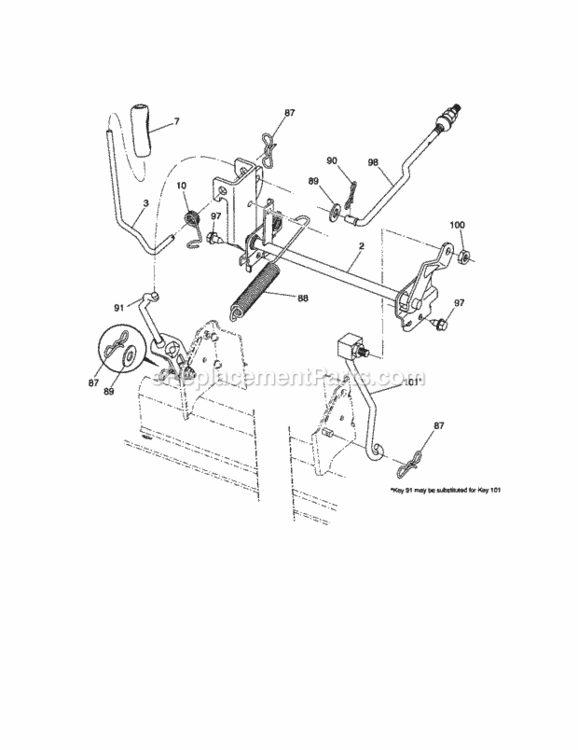 Page J Diagram and Parts List for 917289700  Craftsman Lawn Tractor