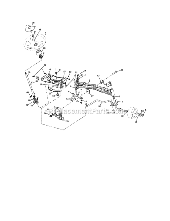 Page E Diagram and Parts List for 917289700  Craftsman Lawn Tractor