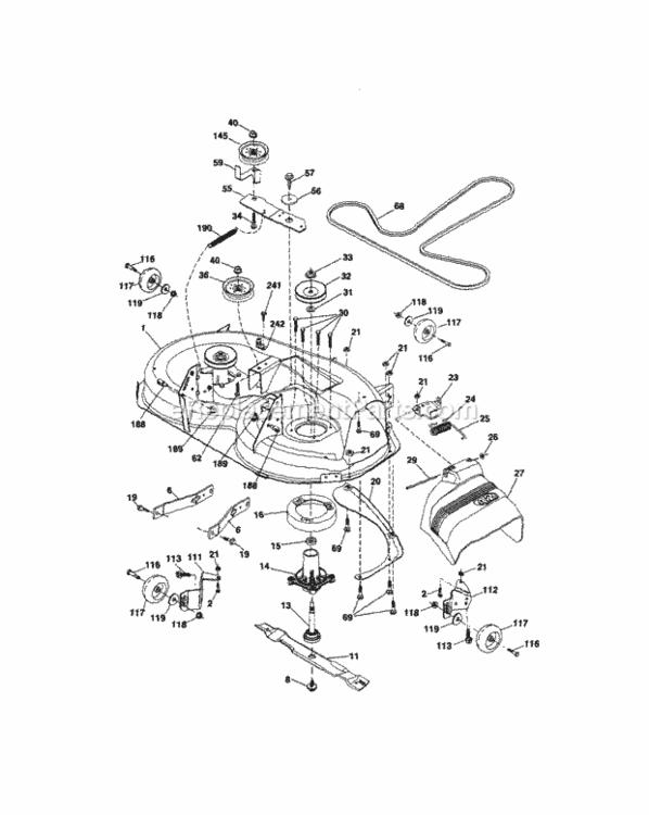 Page G Diagram and Parts List for 917289700  Craftsman Lawn Tractor