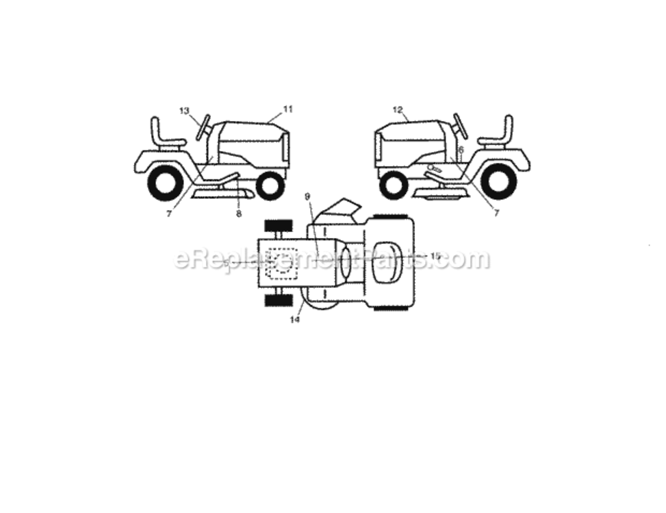 Page H Diagram and Parts List for 917289700  Craftsman Lawn Tractor