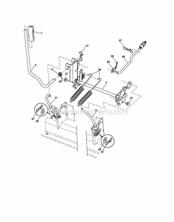 Page H Diagram and Parts List for 917289720  Craftsman Lawn Tractor