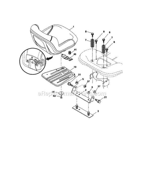 Page I Diagram and Parts List for 917289720  Craftsman Lawn Tractor