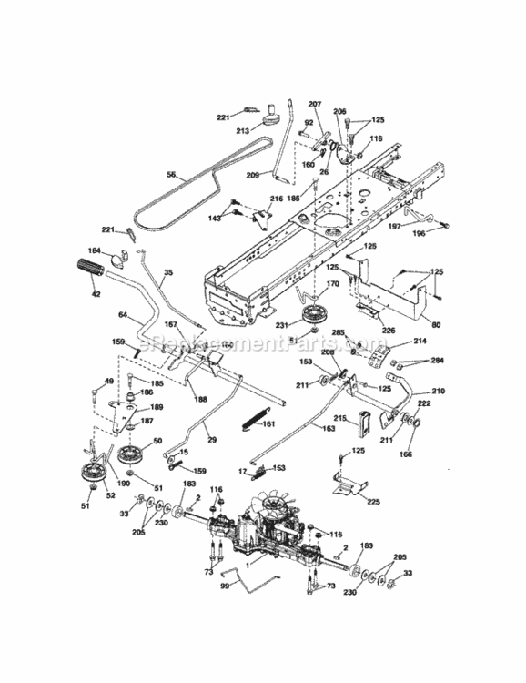 Page C Diagram and Parts List for 917289730  Craftsman Lawn Tractor