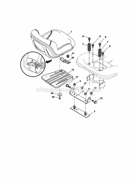 Page F Diagram and Parts List for 917289900  Craftsman Lawn Tractor