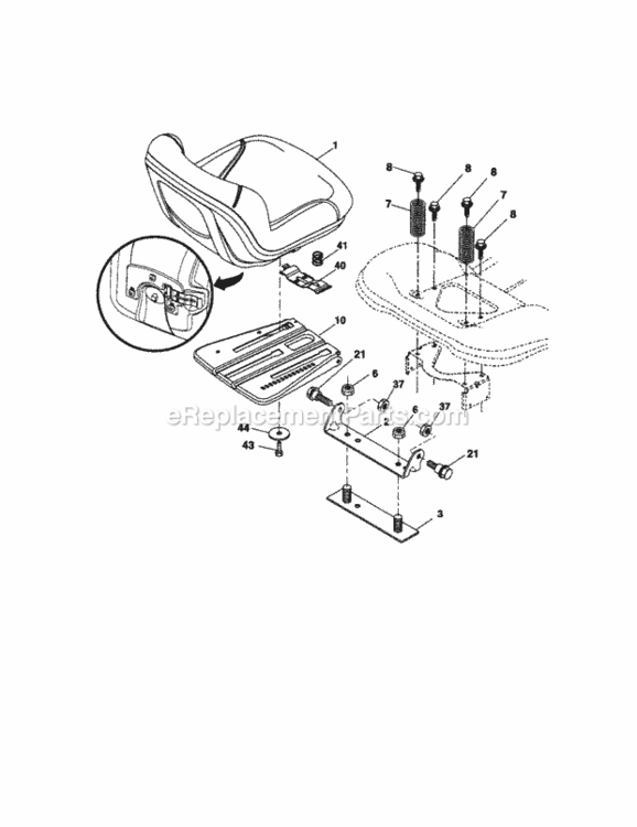 Page F Diagram and Parts List for 917289902  Craftsman Lawn Tractor