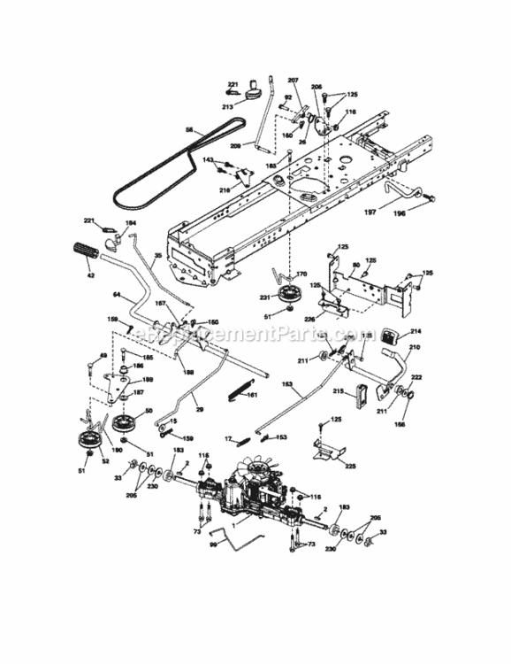 Page C Diagram and Parts List for 917289903  Craftsman Lawn Tractor