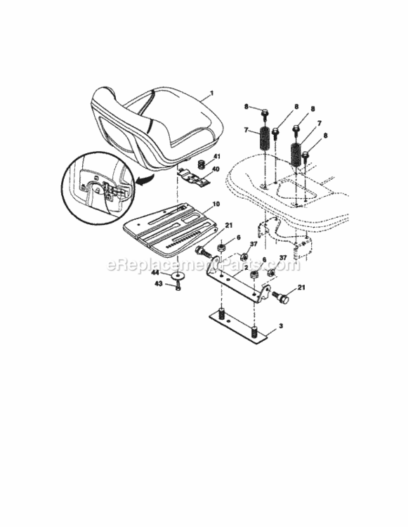Page F Diagram and Parts List for 917289903  Craftsman Lawn Tractor