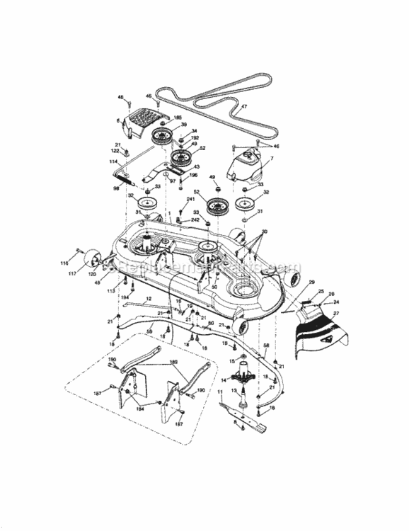 Page G Diagram and Parts List for 917289904  Craftsman Lawn Tractor