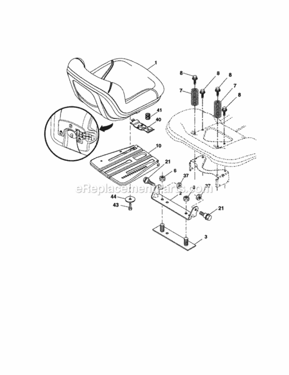 Page I Diagram and Parts List for 917289910  Craftsman Lawn Tractor