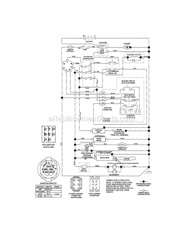 Page K Diagram and Parts List for 917289912  Craftsman Lawn Tractor